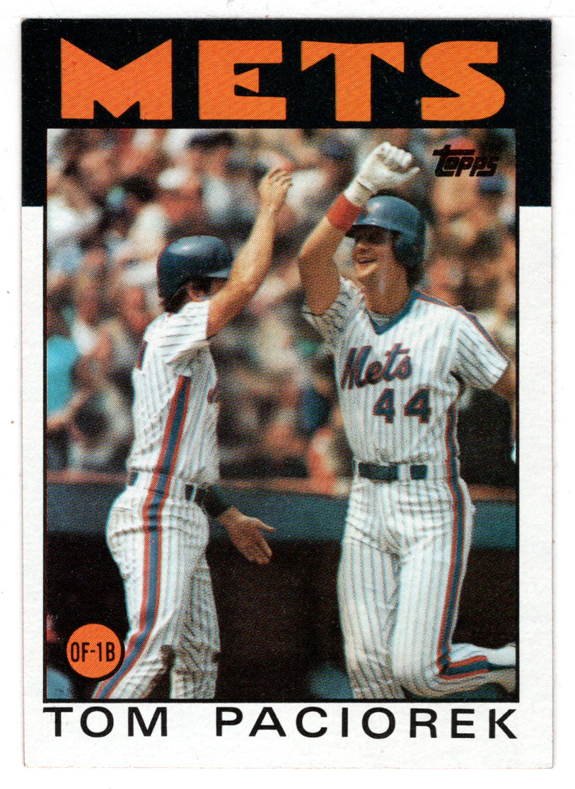 Tom Paciorek - New York Mets (MLB Baseball Card) 1986 Topps # 362 Mint