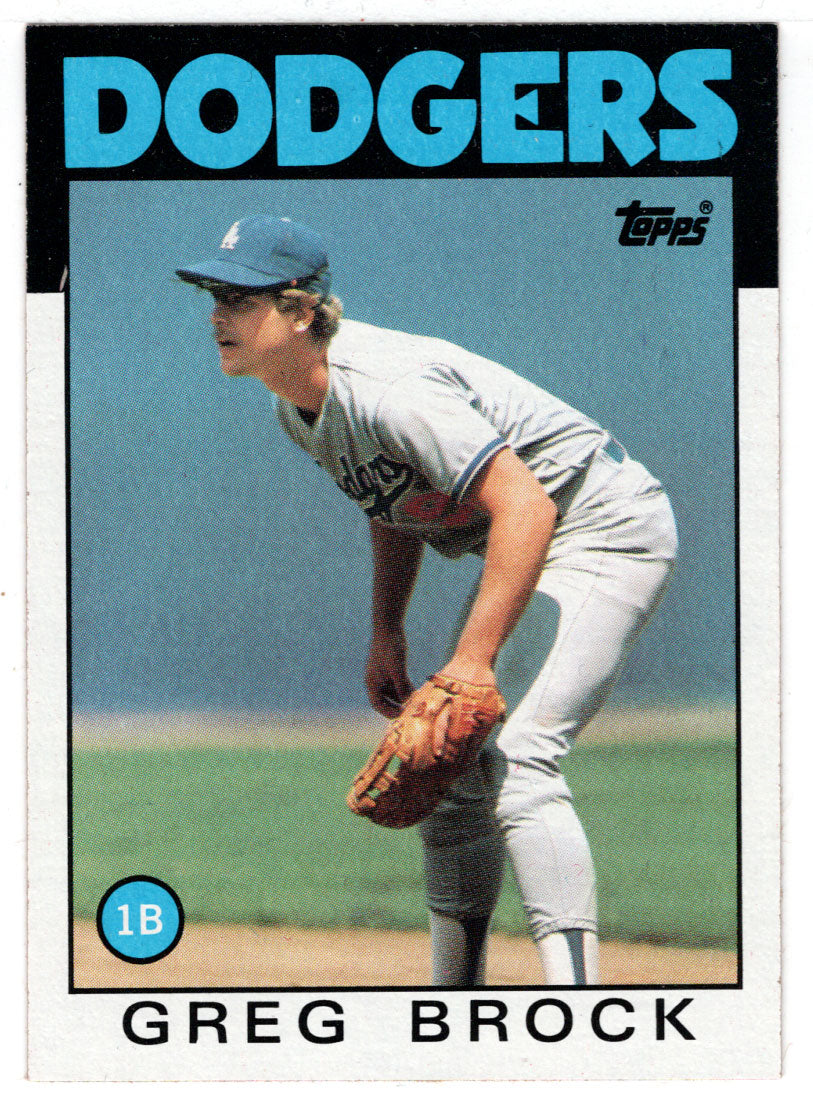 Greg Brock - Los Angeles Dodgers (MLB Baseball Card) 1986 Topps # 368 Mint