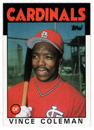 Vince Coleman RC - St. Louis Cardinals (MLB Baseball Card) 1986 Topps # 370 Mint