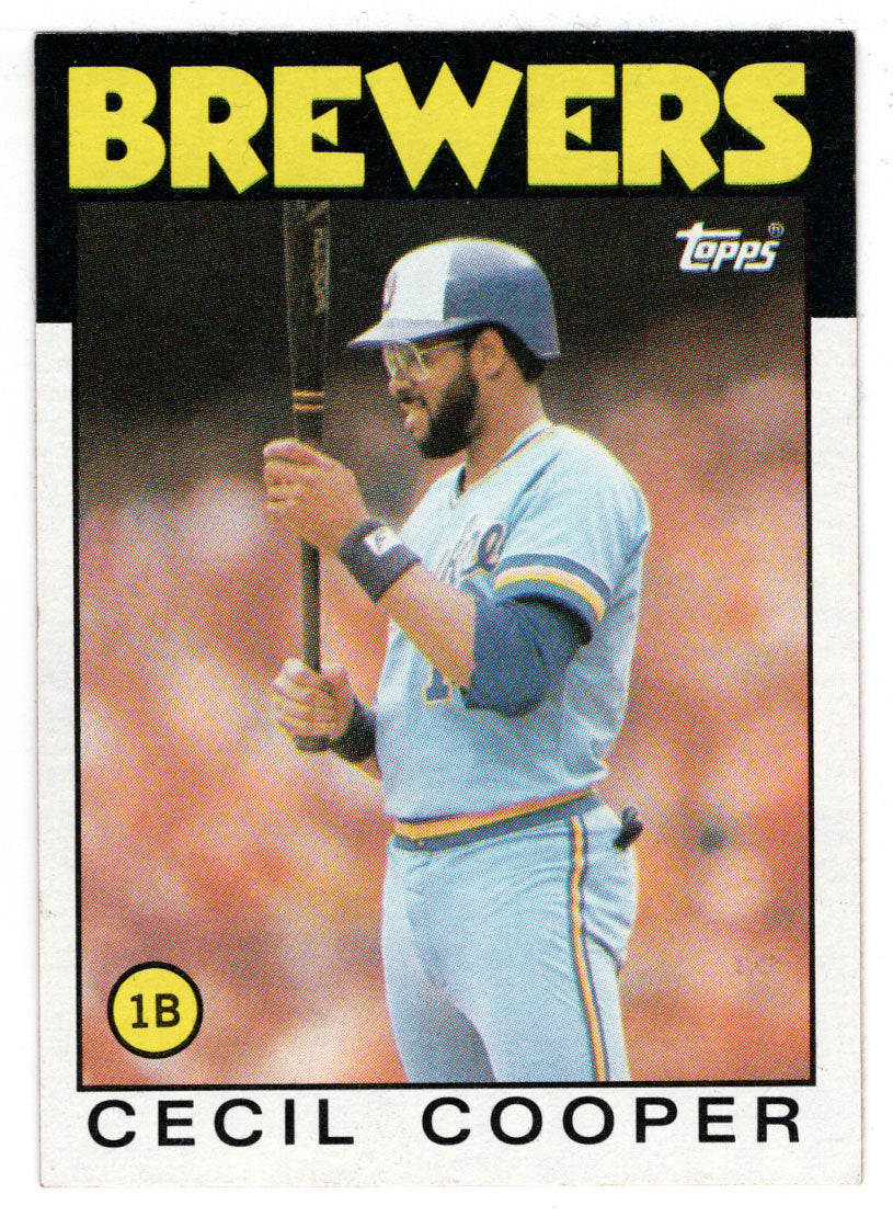 Cecil Cooper - Milwaukee Brewers (MLB Baseball Card) 1986 Topps # 385 Mint