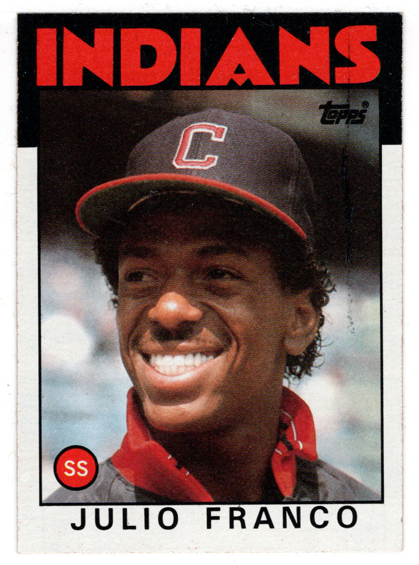Julio Franco - Cleveland Indians (MLB Baseball Card) 1986 Topps # 391 Mint