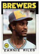 Earnie Riles RC - Milwaukee Brewers (MLB Baseball Card) 1986 Topps # 398 Mint