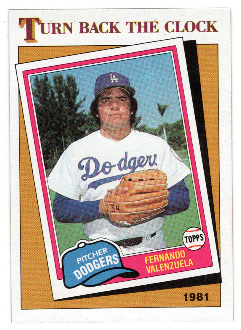 Fernando Valenzuela - Los Angeles Dodgers - '81 Turn Back the Clock (MLB Baseball Card) 1986 Topps # 401 Mint