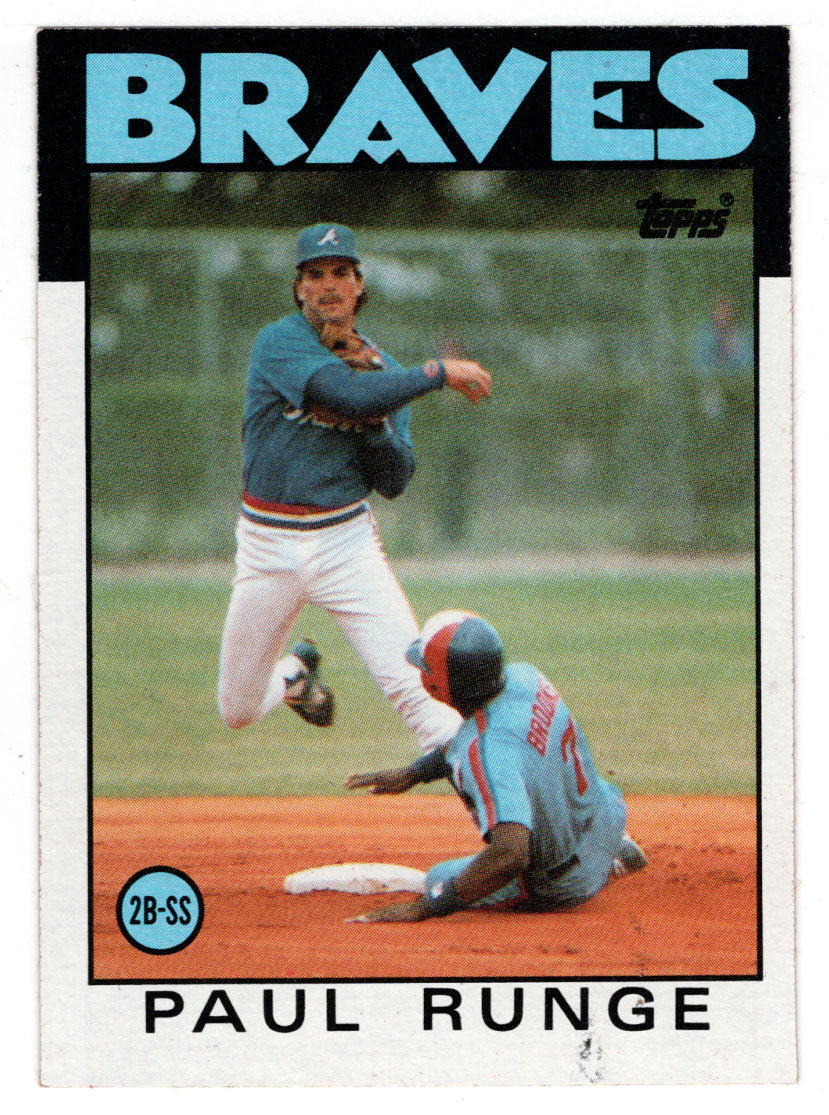 Paul Runge RC - Atlanta Braves (MLB Baseball Card) 1986 Topps # 409 Mint