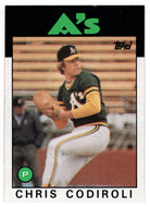Chris Codiroli - Oakland Athletics (MLB Baseball Card) 1986 Topps # 433 Mint
