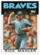 Rick Mahler - Atlanta Braves (MLB Baseball Card) 1986 Topps # 437 Mint