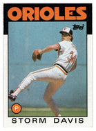 Storm Davis - Baltimore Orioles (MLB Baseball Card) 1986 Topps # 469 Mint