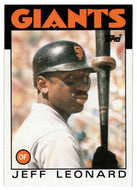 Jeff Leonard - San Francisco Giants (MLB Baseball Card) 1986 Topps # 490 Mint