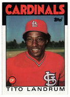 Tito Landrum - St. Louis Cardinals (MLB Baseball Card) 1986 Topps # 498 Mint