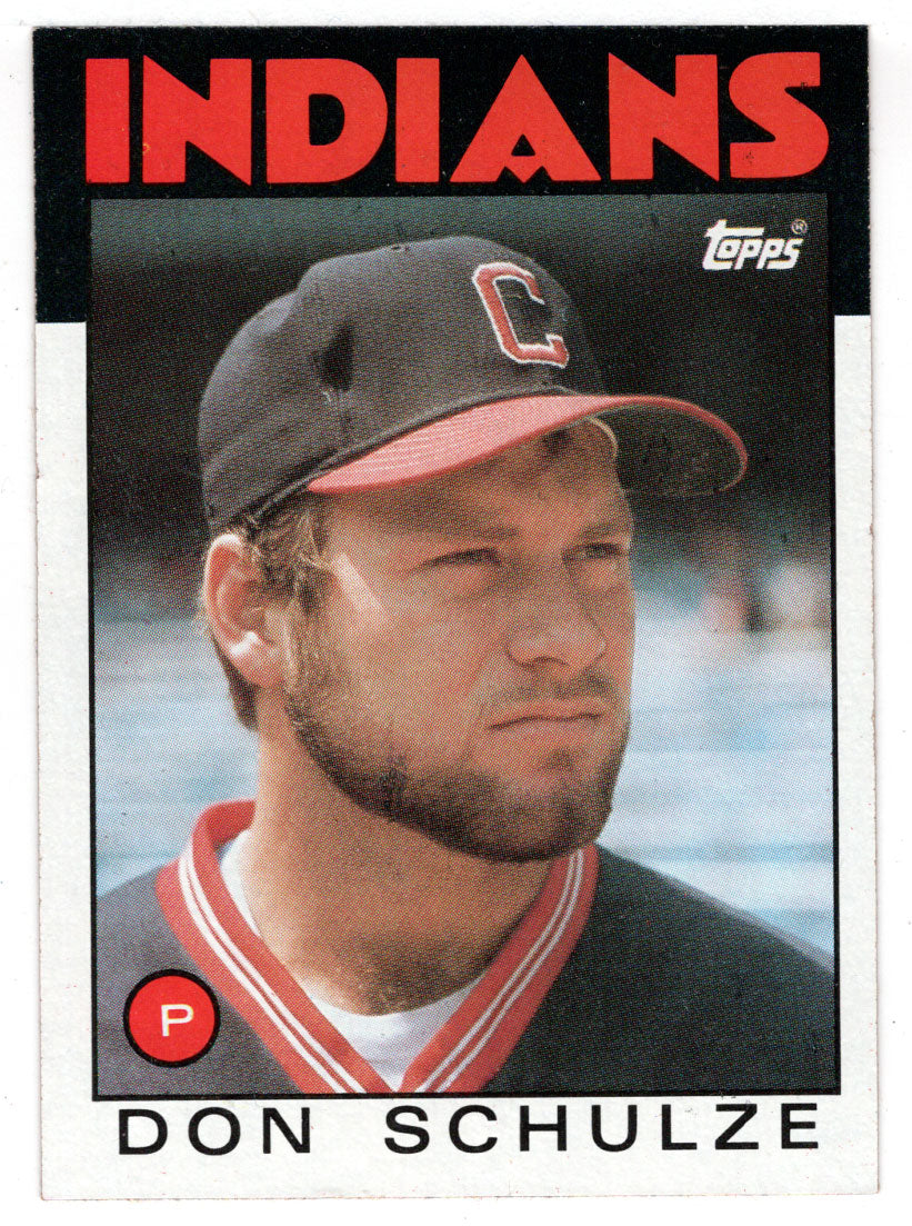 Don Schulze - Cleveland Indians (MLB Baseball Card) 1986 Topps # 542 Mint