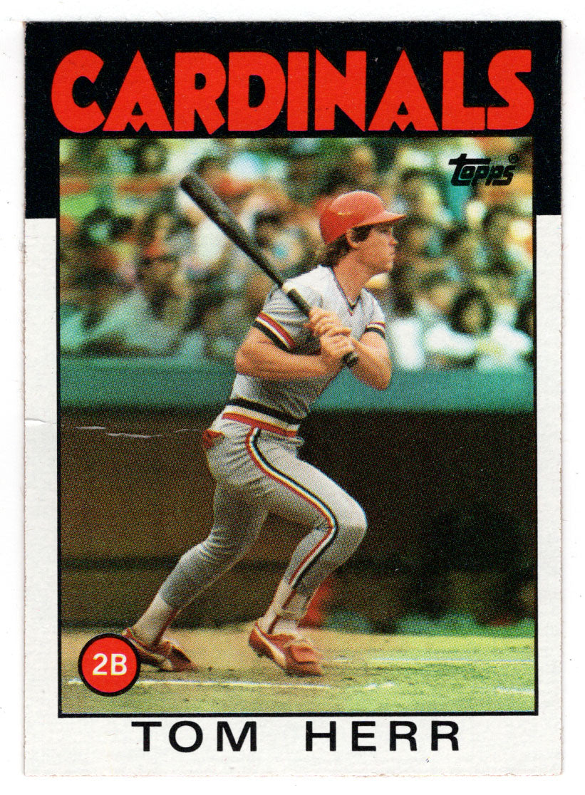 Tom Herr - St. Louis Cardinals (MLB Baseball Card) 1986 Topps # 550 Mint