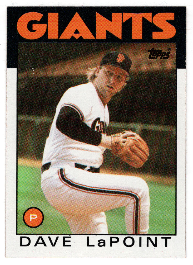 Dave LaPoint - San Francisco Giants (MLB Baseball Card) 1986 Topps # 551 Mint