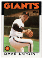 Dave LaPoint - San Francisco Giants (MLB Baseball Card) 1986 Topps # 551 Mint