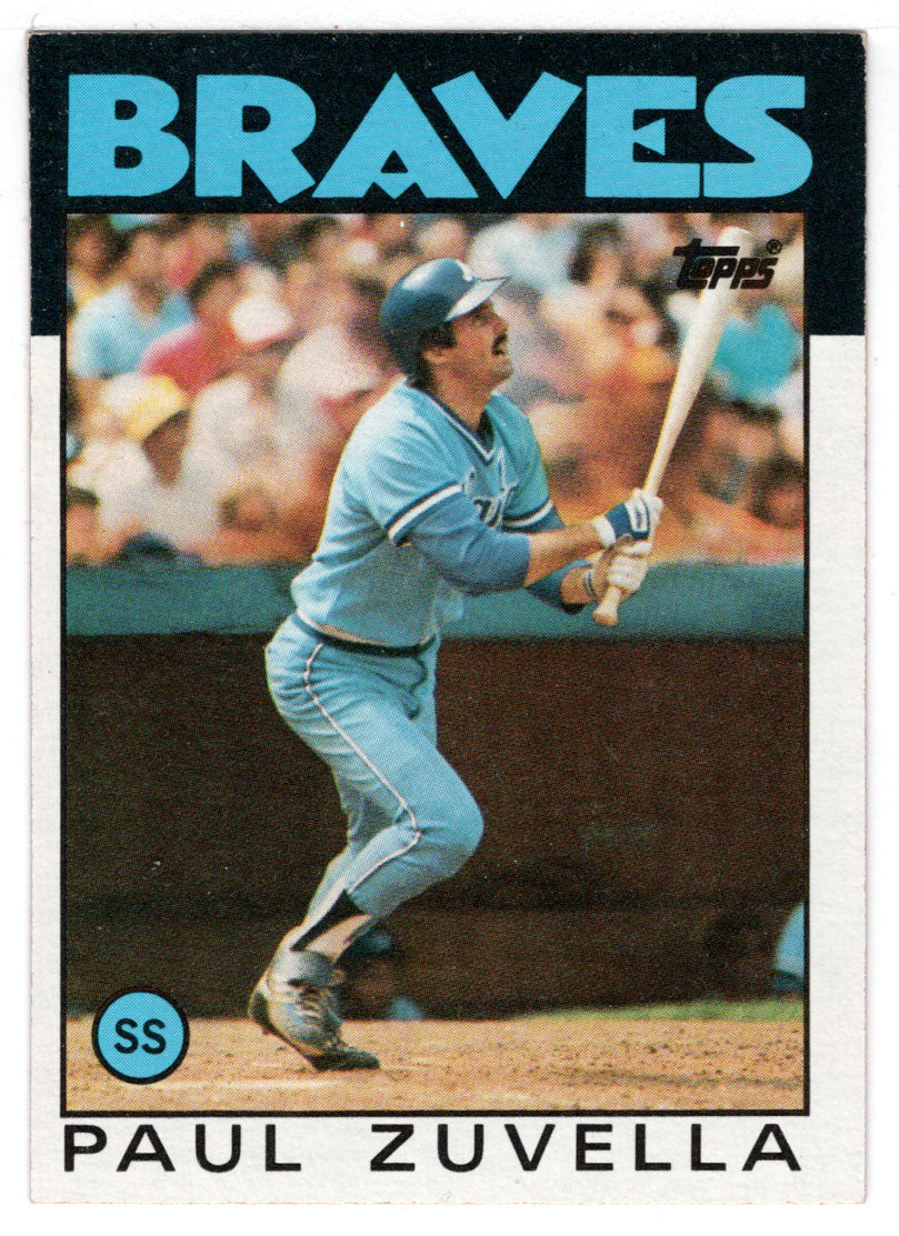Paul Zuvella - Atlanta Braves (MLB Baseball Card) 1986 Topps # 572 Mint