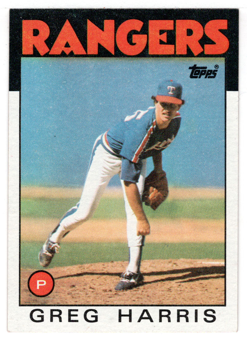 Greg Harris - Texas Rangers (MLB Baseball Card) 1986 Topps # 586 Mint