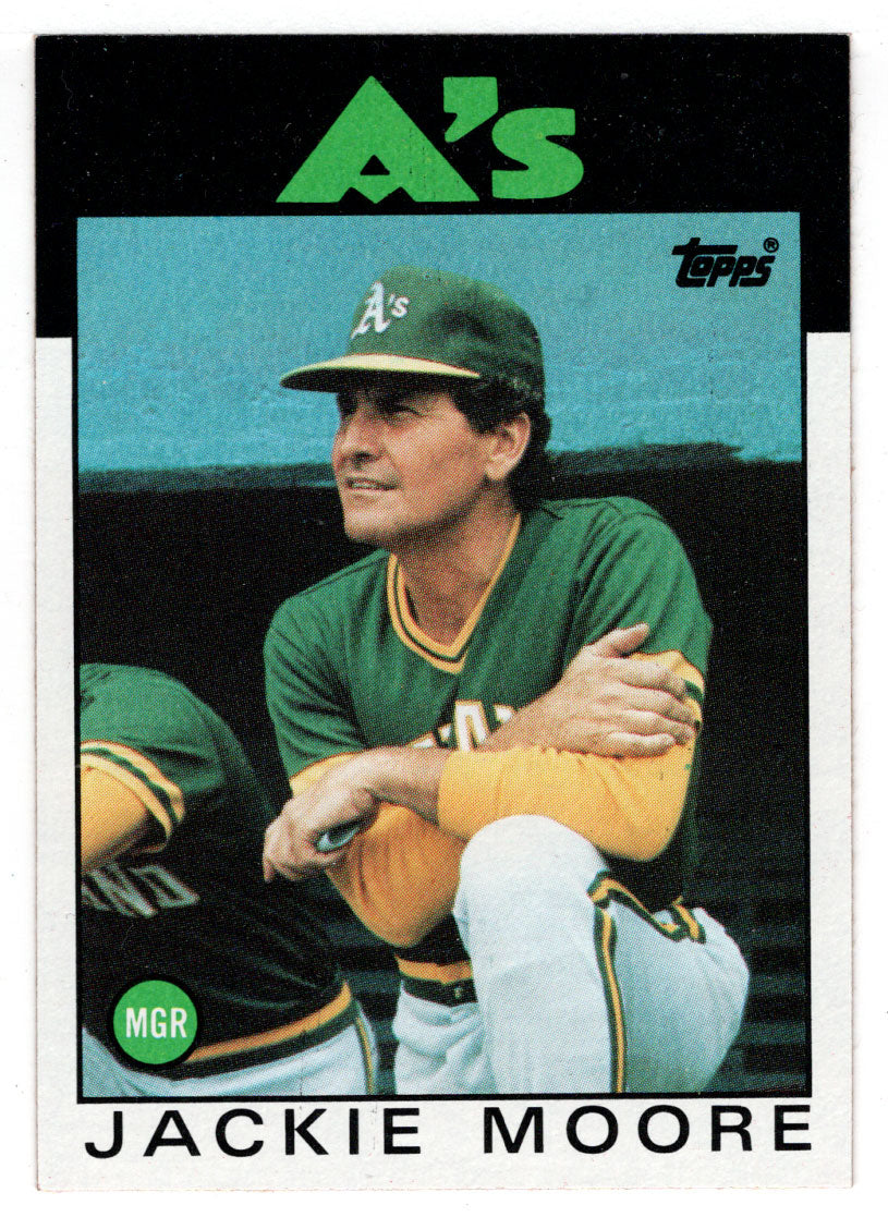 Jackie Moore - Oakland Athletics - Manager (MLB Baseball Card) 1986 Topps # 591 Mint