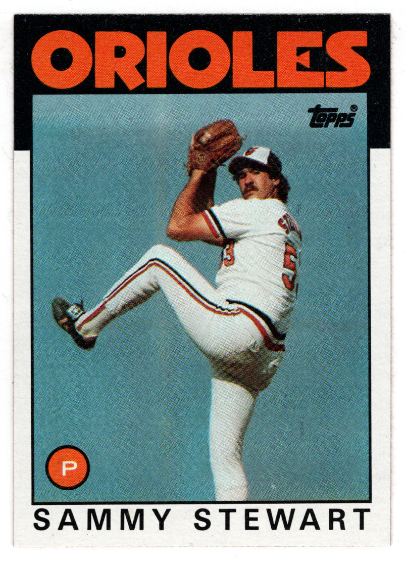 Sammy Stewart - Baltimore Orioles (MLB Baseball Card) 1986 Topps # 597 Mint