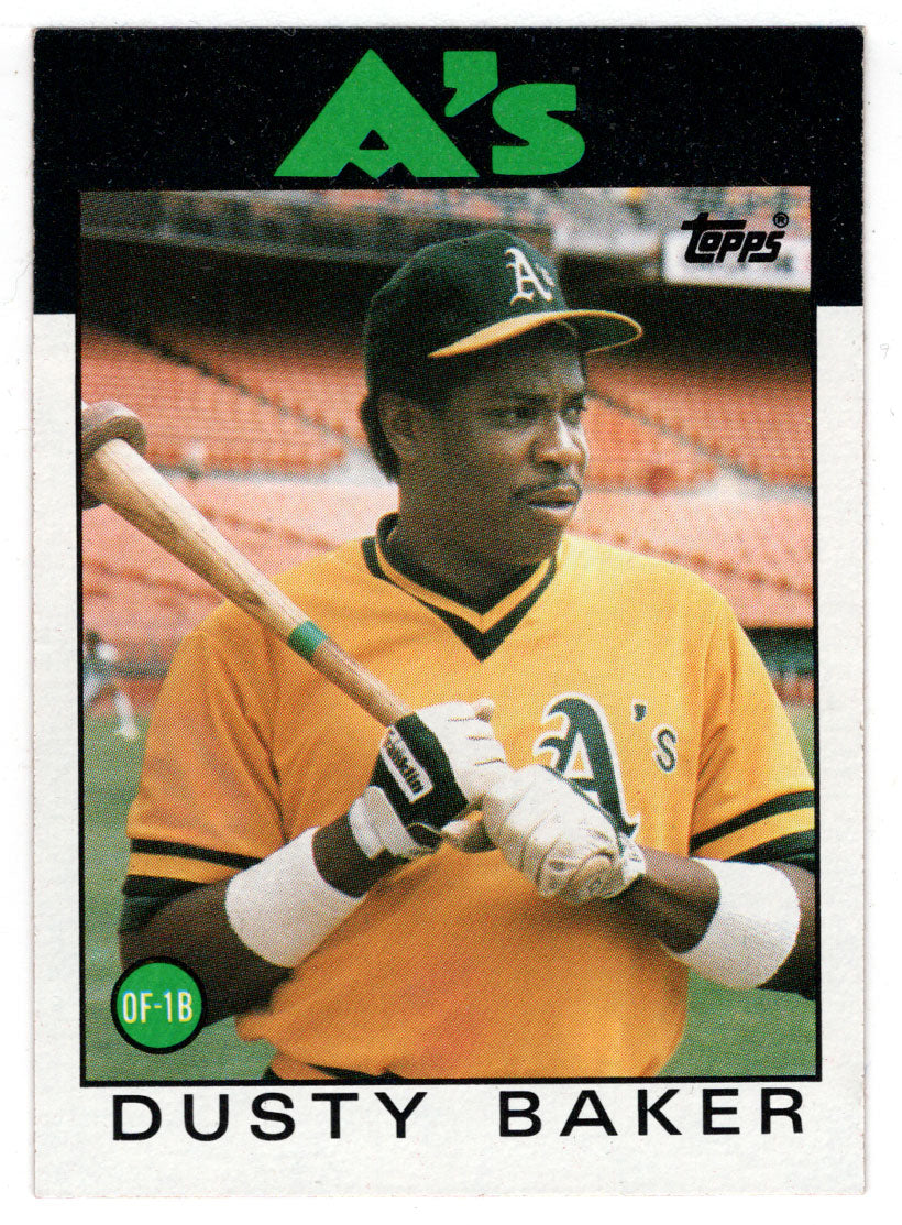 Dusty Baker - Oakland Athletics (MLB Baseball Card) 1986 Topps