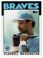 Claudell Washington - Atlanta Braves (MLB Baseball Card) 1986 Topps # 675 Mint