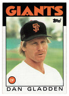 Dan Gladden - San Francisco Giants (MLB Baseball Card) 1986 Topps # 678 Mint