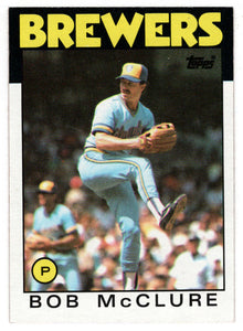 Bob McClure - Milwaukee Brewers (MLB Baseball Card) 1986 Topps # 684 Mint