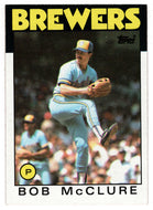 Bob McClure - Milwaukee Brewers (MLB Baseball Card) 1986 Topps # 684 Mint