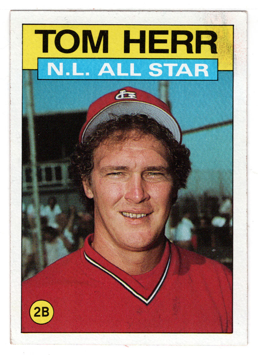 Tom Herr - St. Louis Cardinals - All-Star (MLB Baseball Card) 1986 Topps # 702 Mint