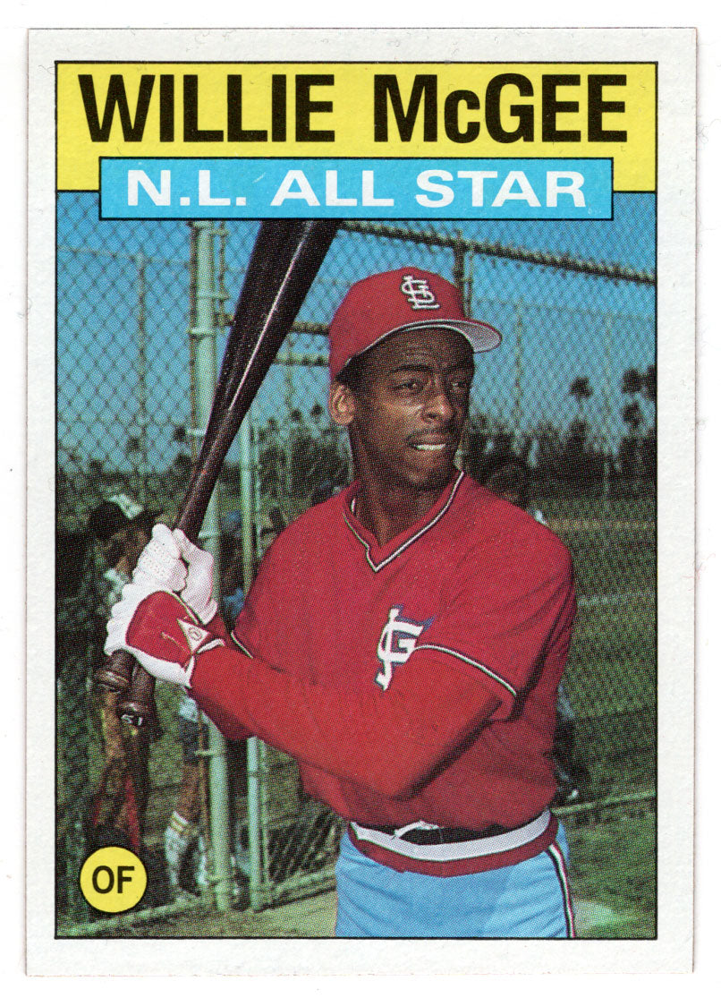 Willie McGee - St. Louis Cardinals - All-Star (MLB Baseball Card) 1986 Topps # 707 Mint