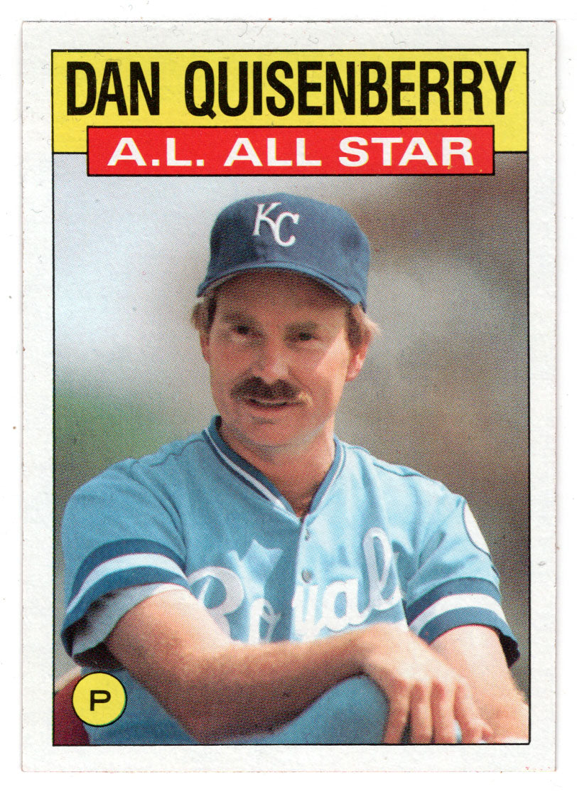 Dan Quisenberry - Kansas City Royals - All-Star (MLB Baseball Card) 1986 Topps # 722 Mint