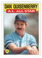 Dan Quisenberry - Kansas City Royals - All-Star (MLB Baseball Card) 1986 Topps # 722 Mint