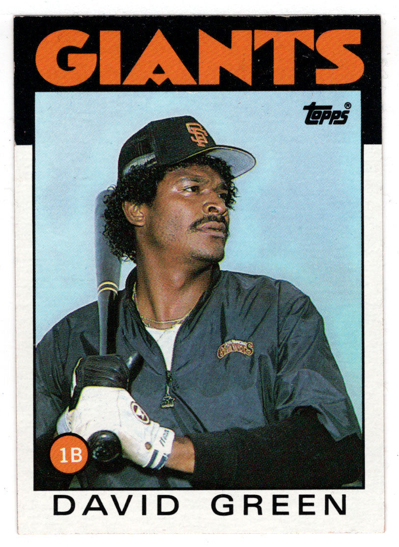 David Green - San Francisco Giants (MLB Baseball Card) 1986 Topps # 727 Mint