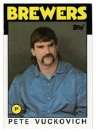 Pete Vuckovich - Milwaukee Brewers (MLB Baseball Card) 1986 Topps # 737 Mint
