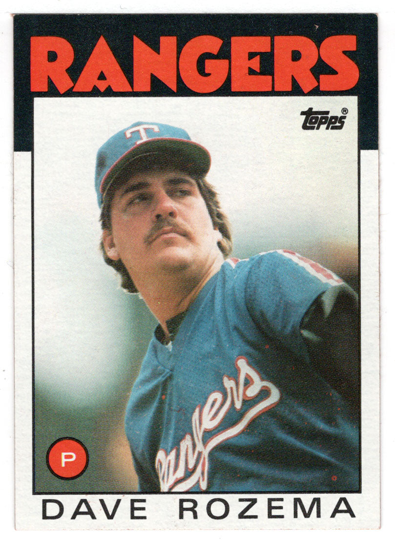 Dave Rozema - Texas Rangers (MLB Baseball Card) 1986 Topps # 739 Mint