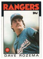 Dave Rozema - Texas Rangers (MLB Baseball Card) 1986 Topps # 739 Mint