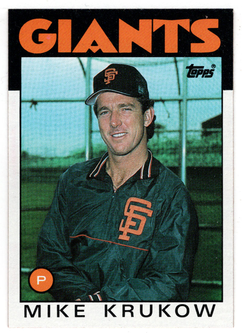 Mike Krukow - San Francisco Giants (MLB Baseball Card) 1986 Topps # 752 Mint