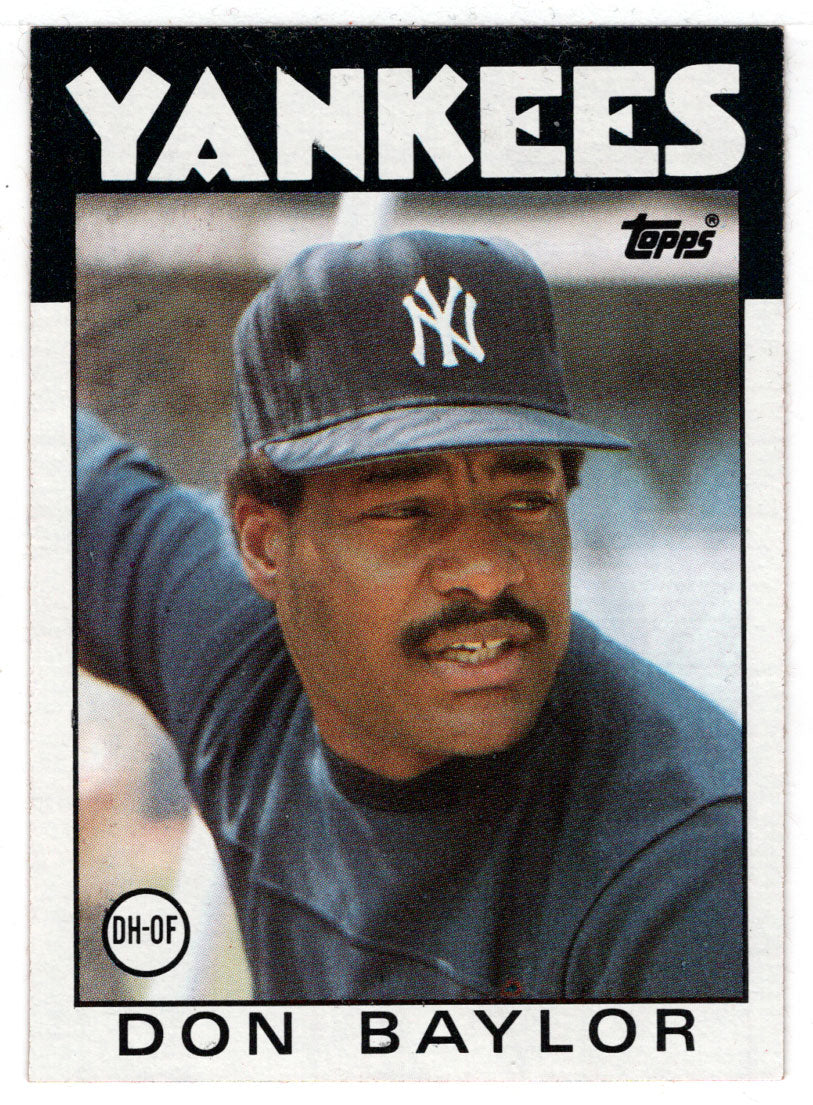 Don Baylor - New York Yankees (MLB Baseball Card) 1986 Topps # 765 Mint