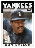 Don Baylor - New York Yankees (MLB Baseball Card) 1986 Topps # 765 Mint