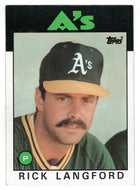 Rick Langford - Oakland Athletics (MLB Baseball Card) 1986 Topps # 766 Mint