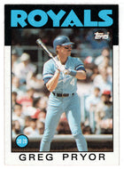 Greg Pryor - Kansas City Royals (MLB Baseball Card) 1986 Topps # 773 Mint