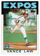 Vance Law - Montreal Expos (MLB Baseball Card) 1986 Topps # 787 Mint