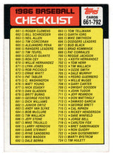 Load image into Gallery viewer, Checklist # 6 (MLB Baseball Card) 1986 Topps # 791 Mint
