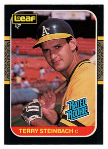 Terry Steinbach RC - Oakland Athletics - Rated Rookie (MLB Baseball Card) 1987 Leaf # 34 Mint