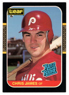 Chris James - Philadelphia Phillies - Rated Rookie (MLB Baseball Card) 1987 Leaf # 42 Mint