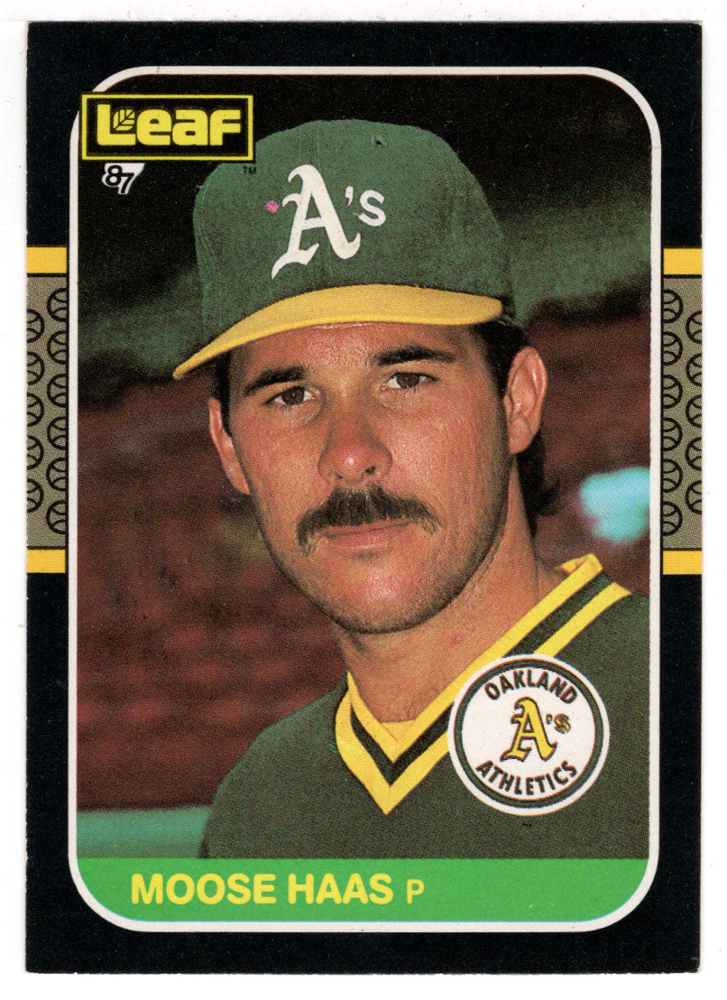 Moose Haas - Oakland Athletics (MLB Baseball Card) 1987 Leaf # 54 Mint