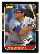 Mike Scioscia - Los Angeles Dodgers (MLB Baseball Card) 1987 Leaf # 123 Mint