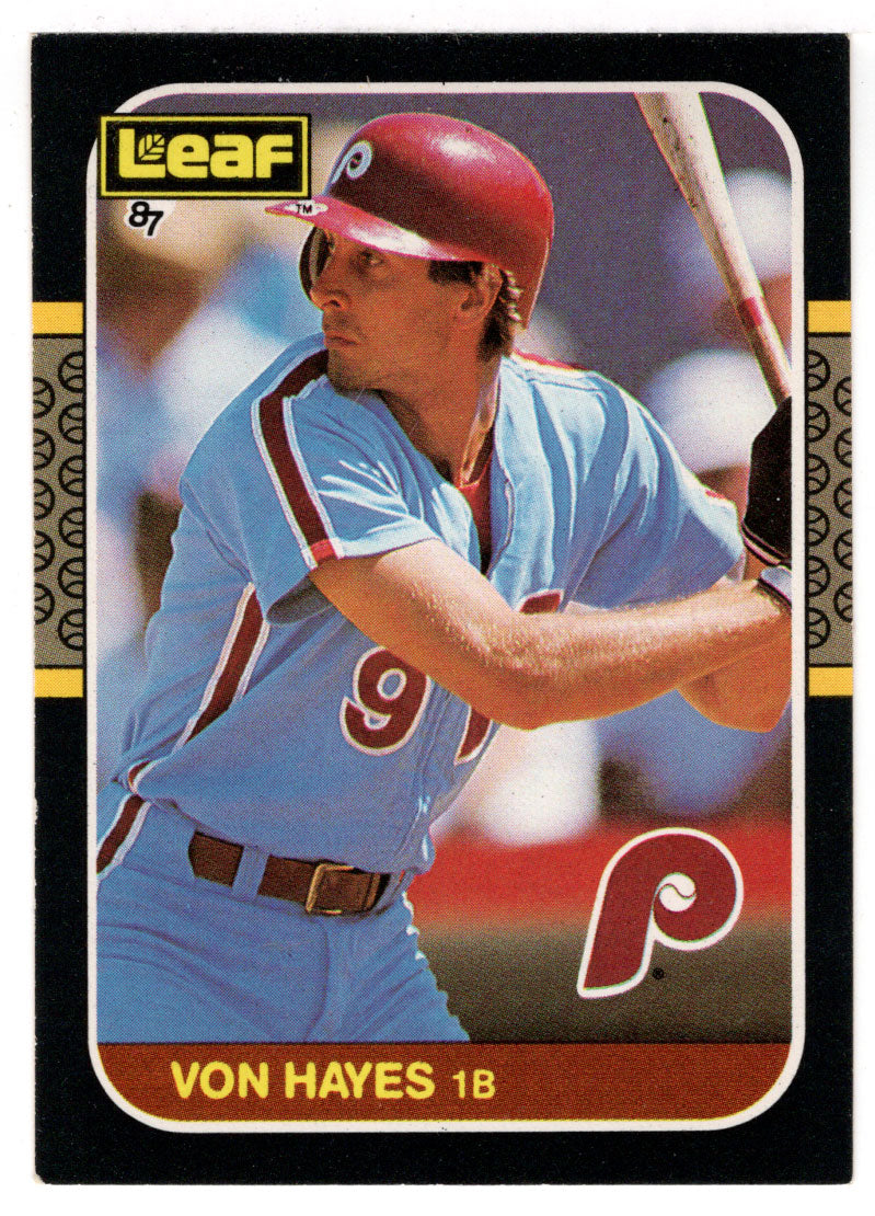 Von Hayes - Philadelphia Phillies (MLB Baseball Card) 1987 Leaf # 130 Mint