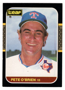 Pete O'Brien - Texas Rangers (MLB Baseball Card) 1987 Leaf # 186 Mint