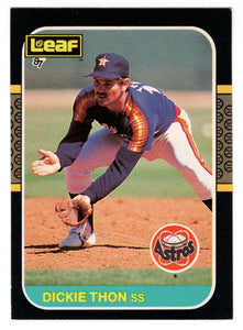 Dickie Thon - Houston Astros (MLB Baseball Card) 1987 Leaf # 196 Mint
