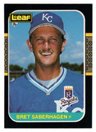 Bret Saberhagen - Kansas City Royals (MLB Baseball Card) 1987 Leaf # 261 Mint