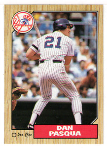 Dan Pasqua - New York Yankees (MLB Baseball Card) 1987 O-Pee-Chee # 74 Mint